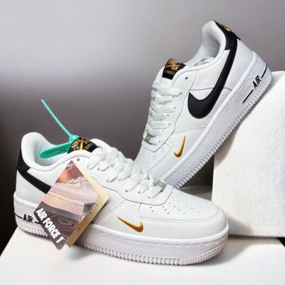 AirForce İthal Beyaz Siyah Gold
