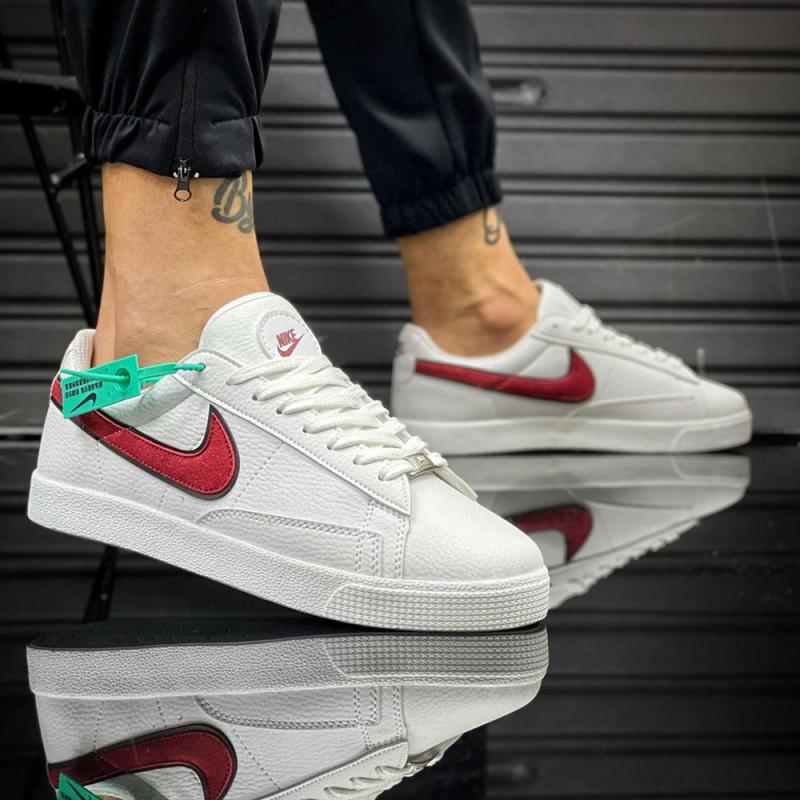 İthal Blazer Kısa Beyaz Kırmızı