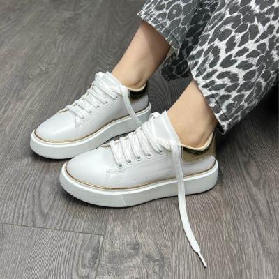 Leksa Kadın Sneaker Beyaz Gold